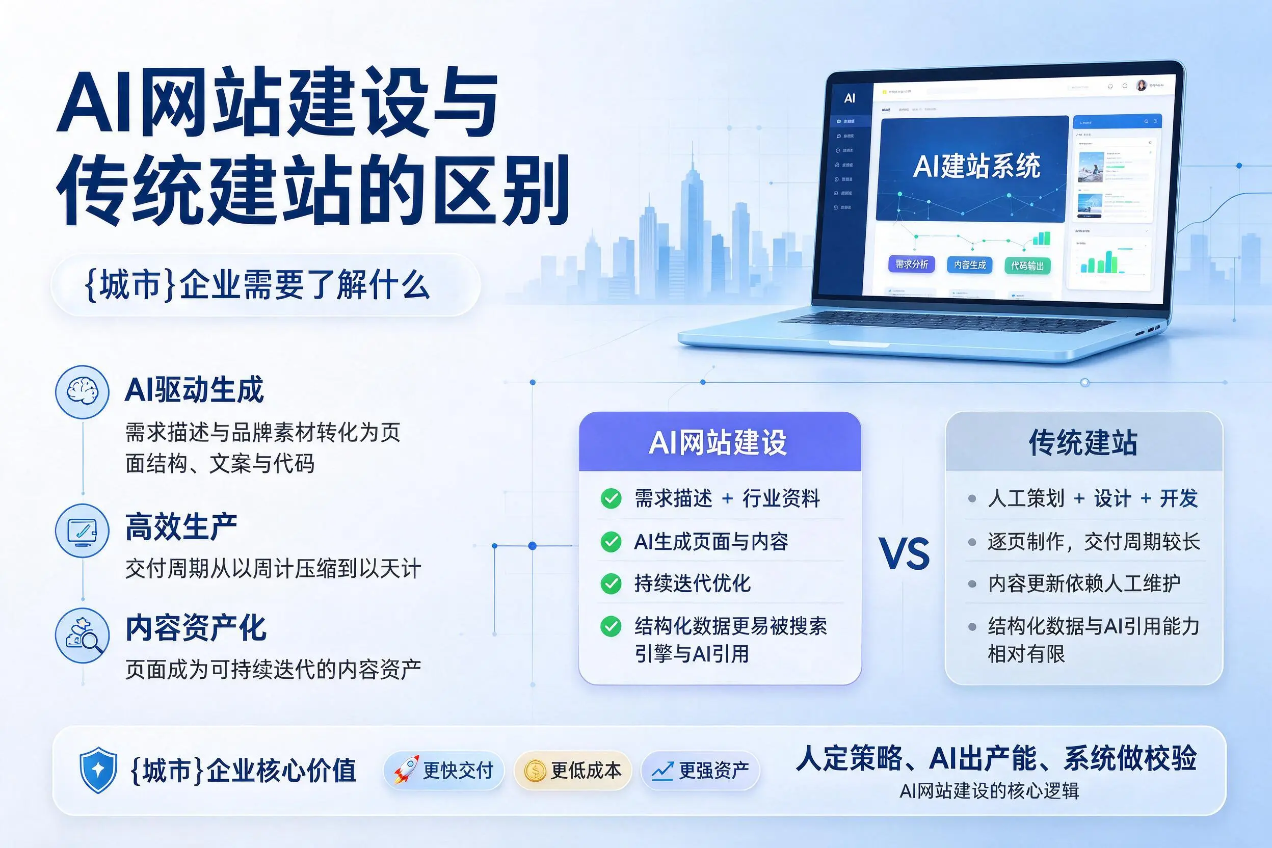 AI网站建设与传统建站的区别,鞍山企业需要了解什么