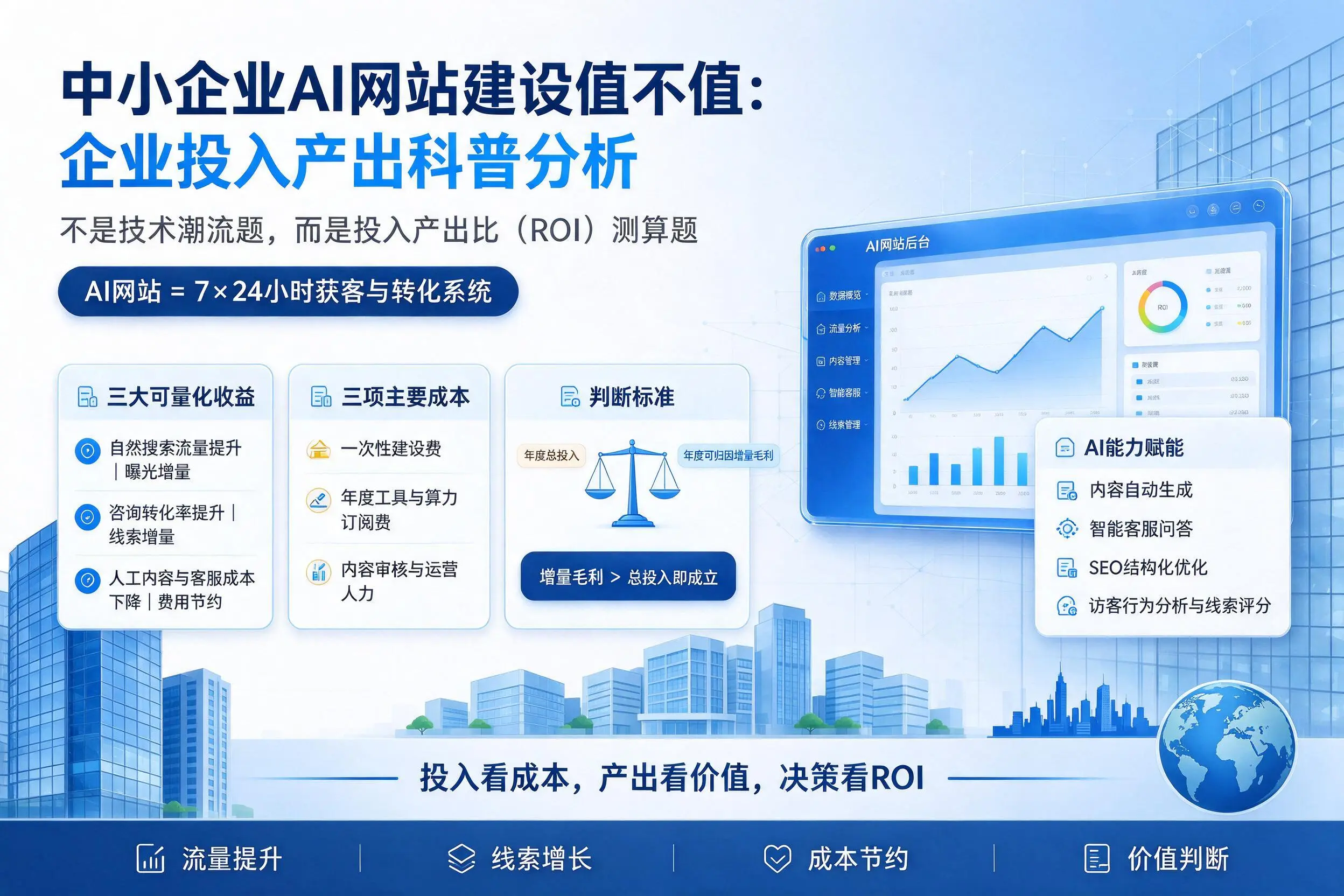 中小企业AI网站建设值不值：鞍山企业投入产出科普分析