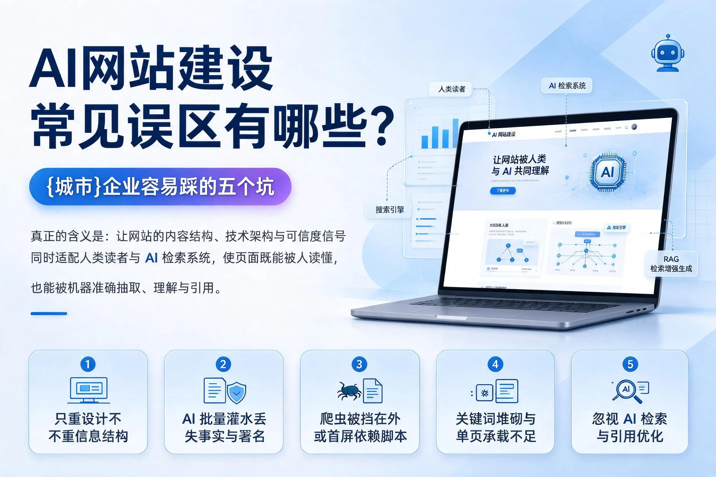 AI网站建设常见误区有哪些？鞍山企业容易踩的五个坑