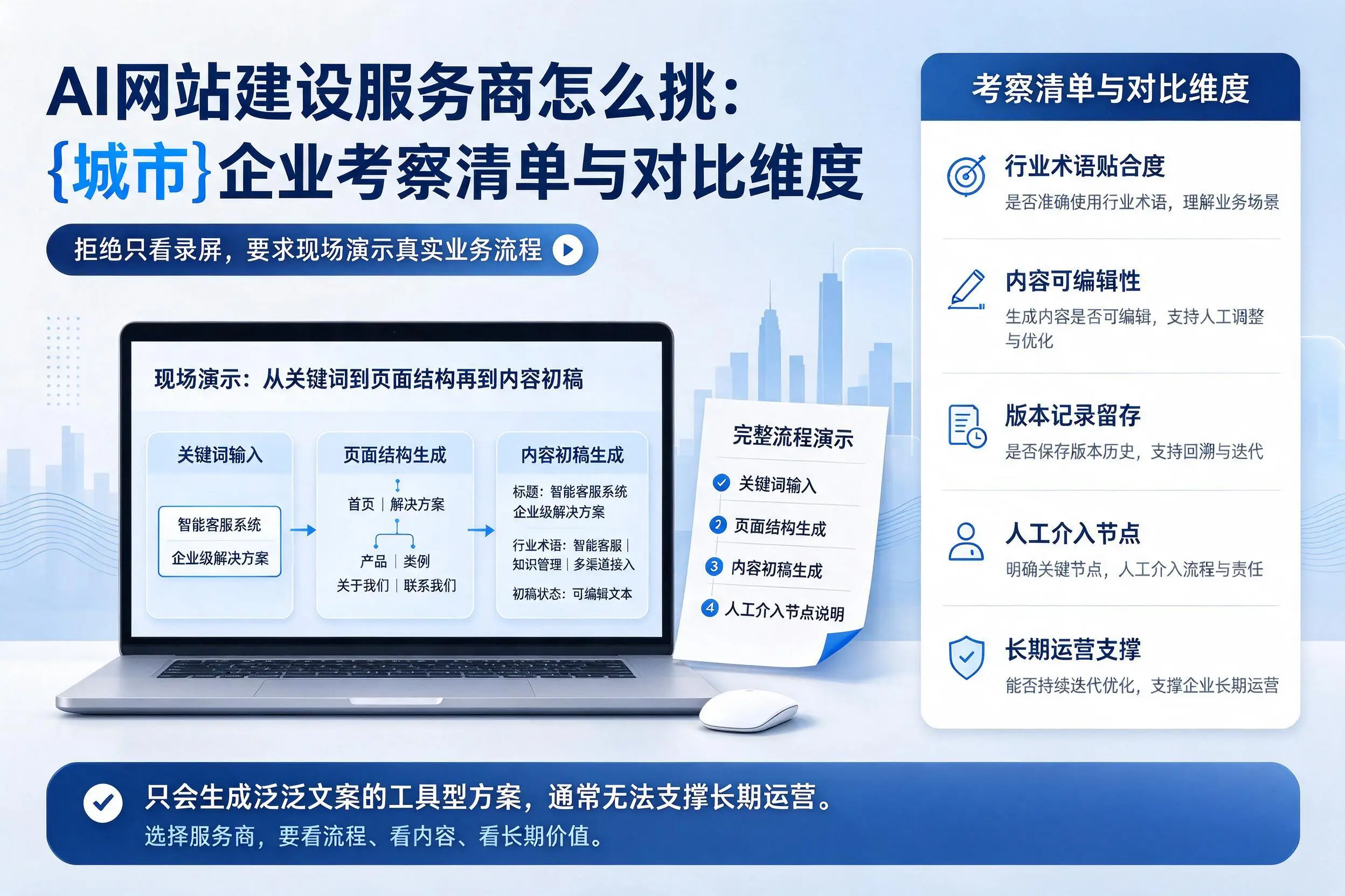AI网站建设服务商怎么挑：鞍山企业考察清单与对比维度