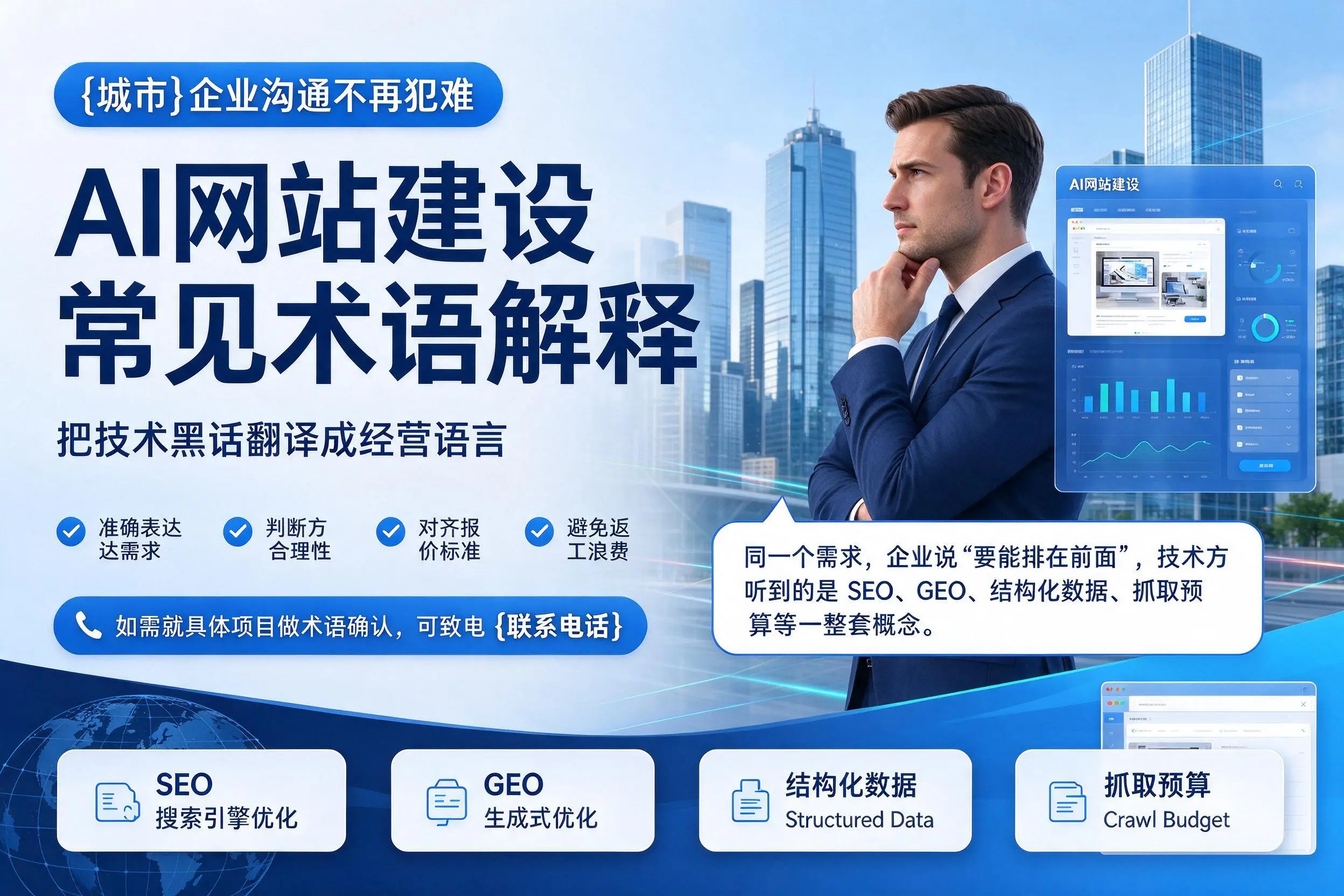 AI网站建设常见术语解释,鞍山企业沟通不再犯难