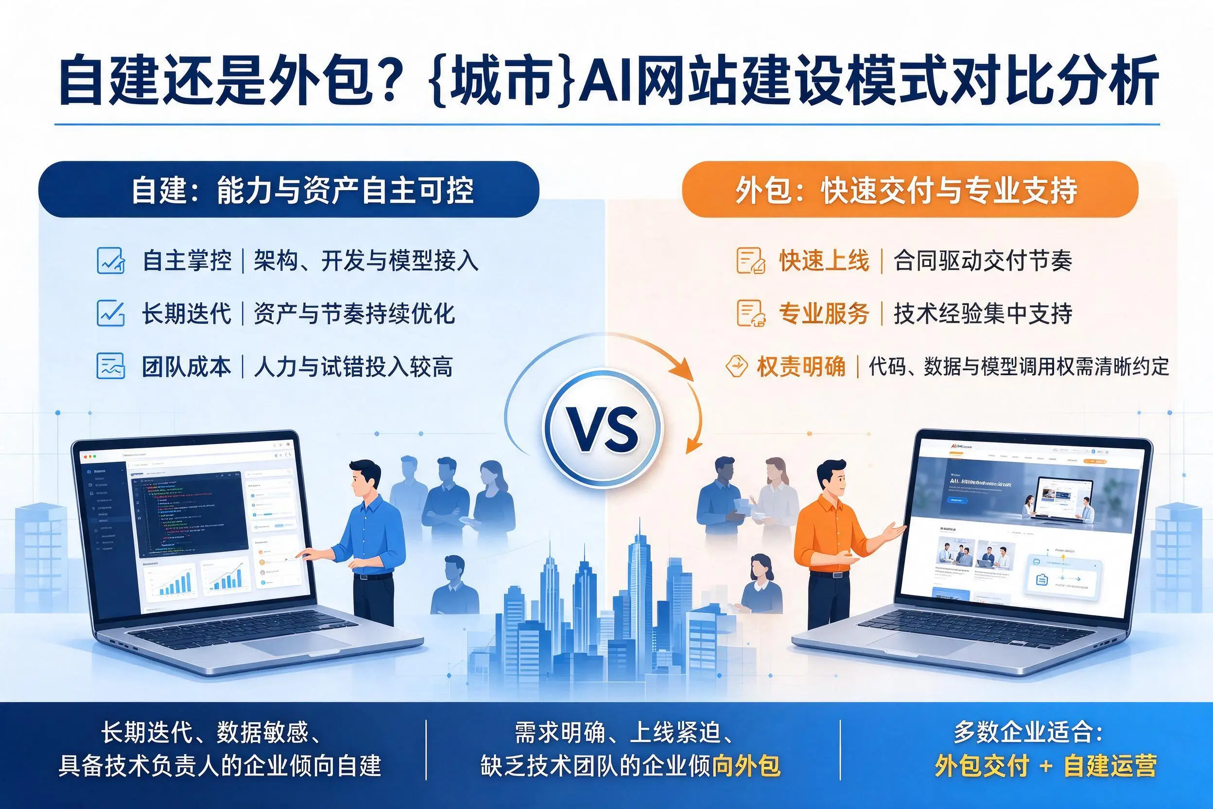 自建还是外包？鞍山AI网站建设模式对比分析