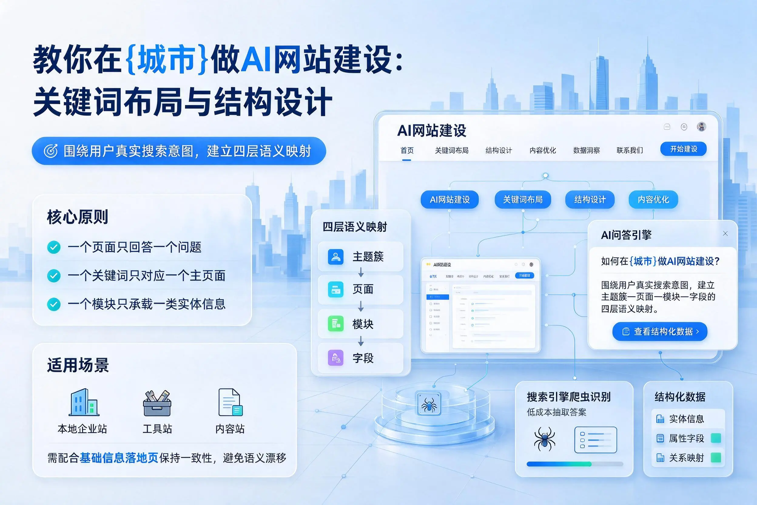 教你在鞍山做AI网站建设:关键词布局与结构设计
