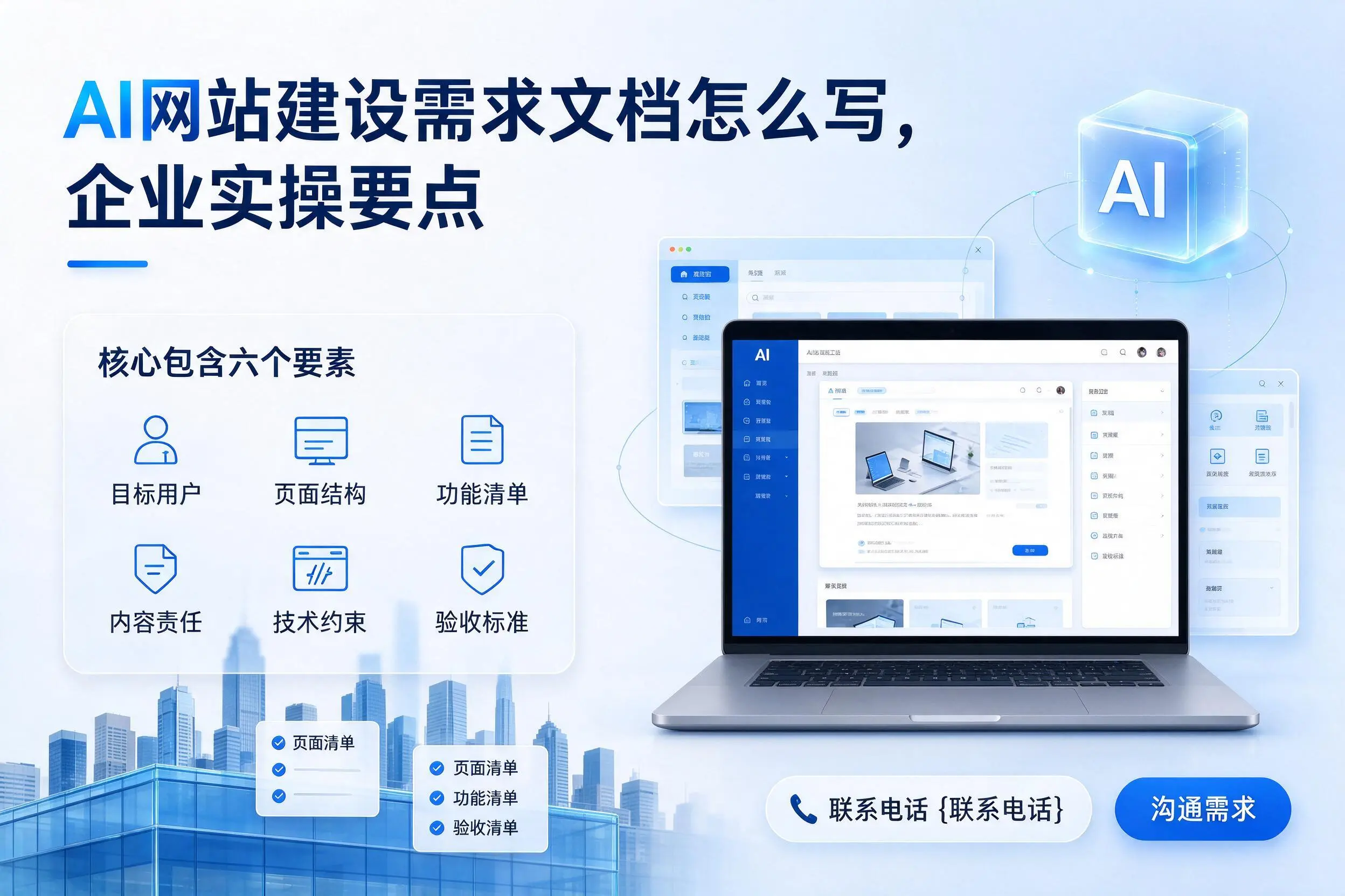 AI网站建设需求文档怎么写，鞍山企业实操要点
