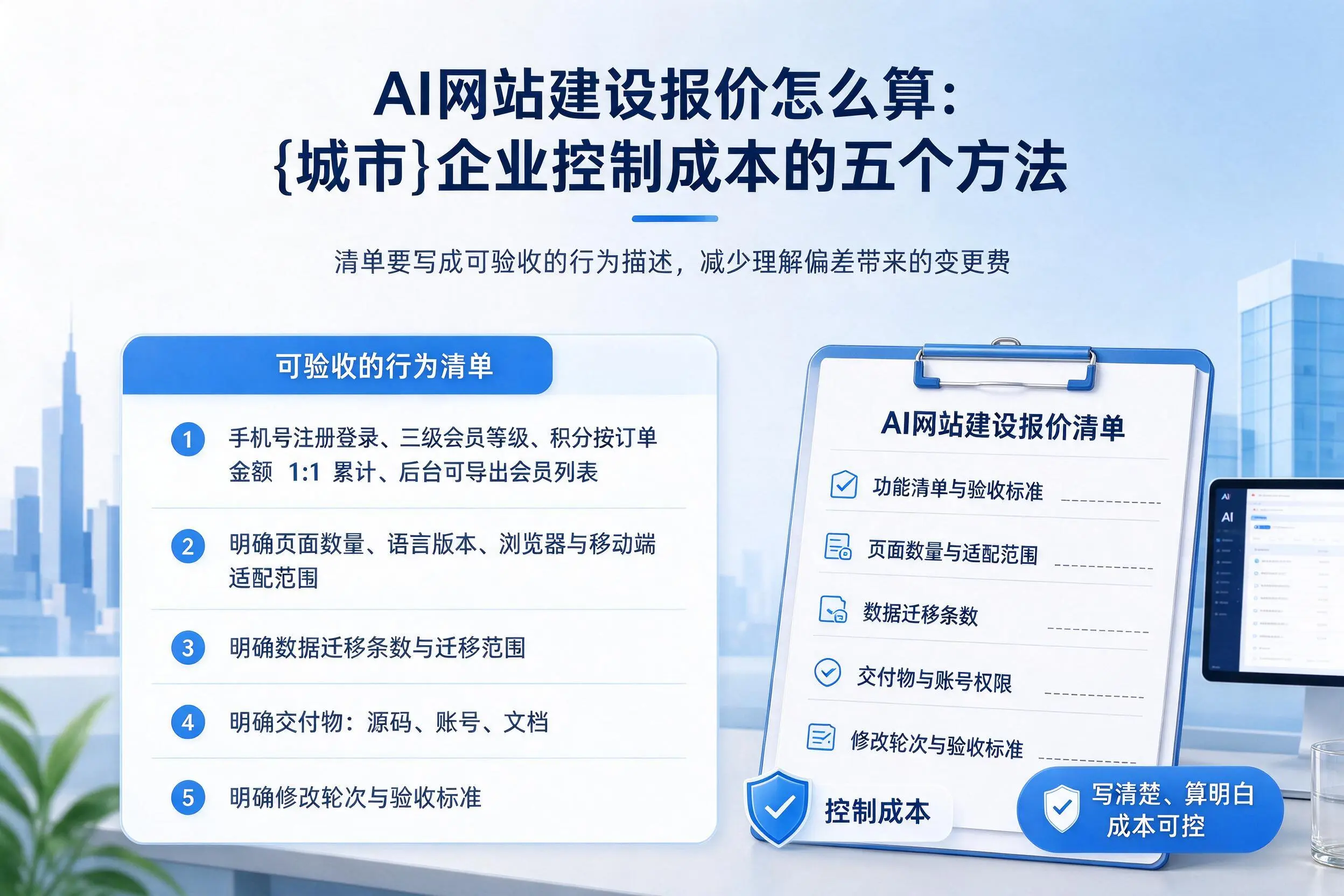 AI网站建设报价怎么算:鞍山企业控制成本的五个方法